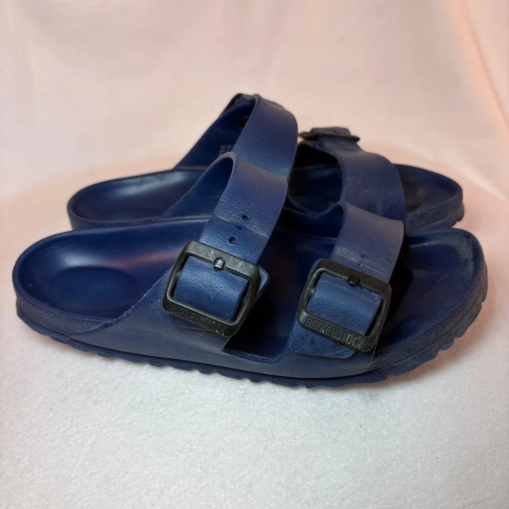 Birkenstock Arizona EVA Navy Blue Waterproof Slide Sandals Womens 37